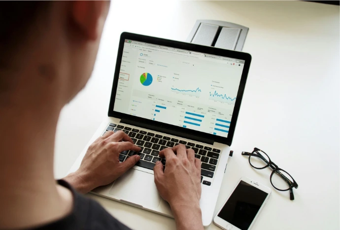 person using MacBook Pro